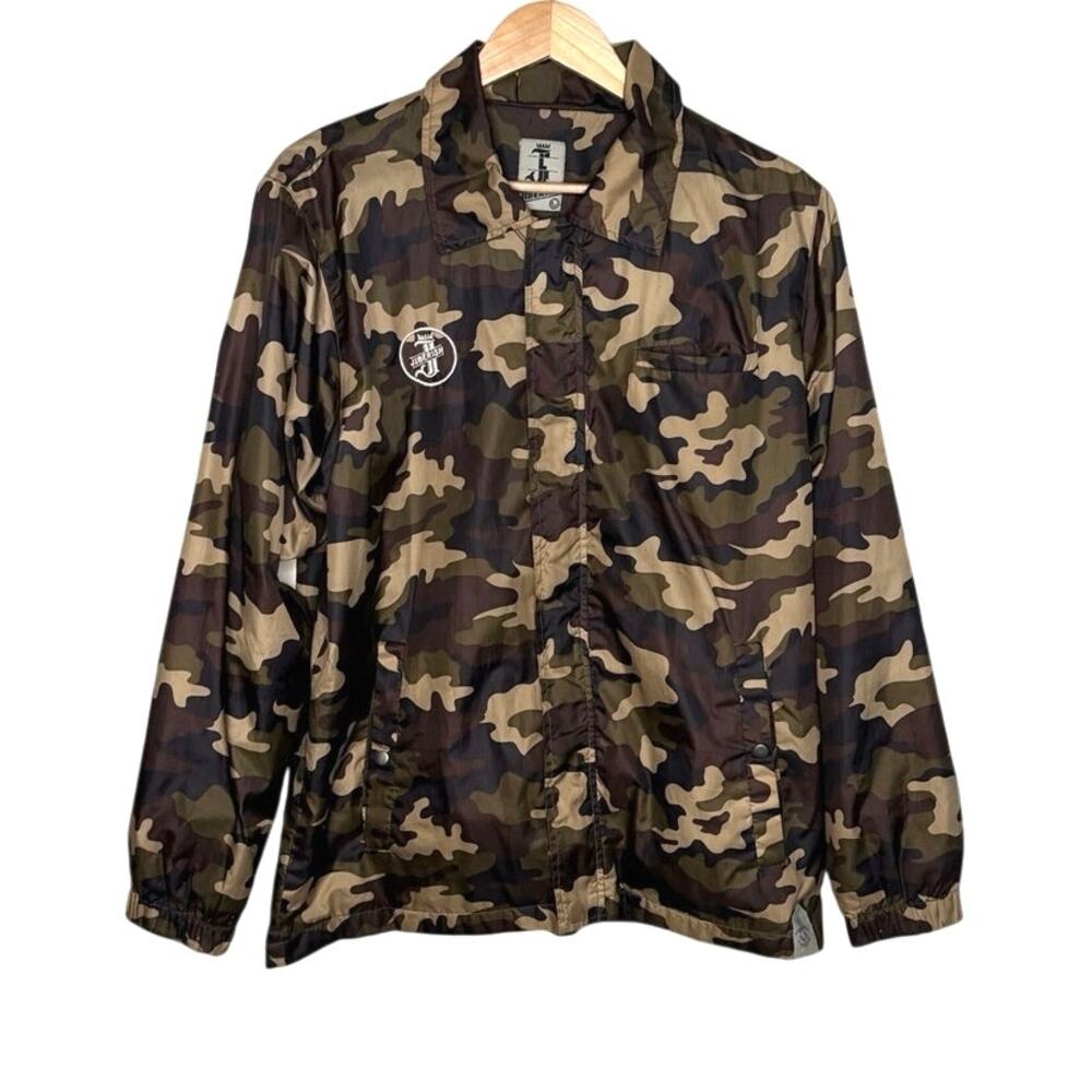 Jiberish camo nylon jacket